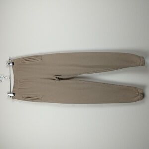 Joah Brown Empire Joggers Womens XS Sand French Terry Tan High Rise Drawstring